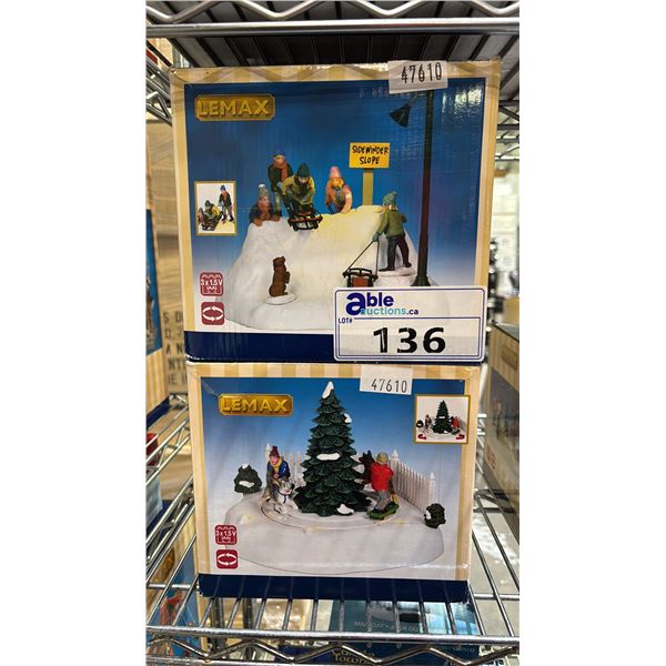 LEMAX 'SKATEBOARD MUSHERS' & LEMAX 'SIDEWINDER SLOPE'