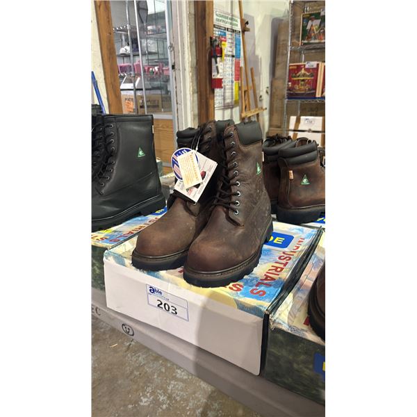 DAFFO MODE INDUSTRIALS DW-908 DARK BROWN 11W STEEL TOE BOOTS