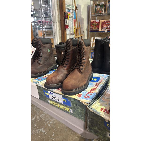 DAFFO MODE INDUSTRIALS DW-908 DARK BROWN STEEL TOE BOOTS