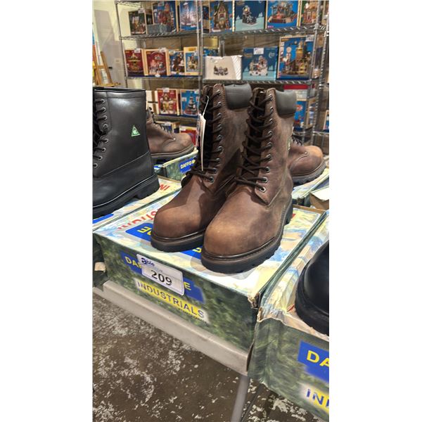 DAFFO MODE INDUSTRIALS DW-908 DARK BROWN 11W STEEL TOE BOOTS