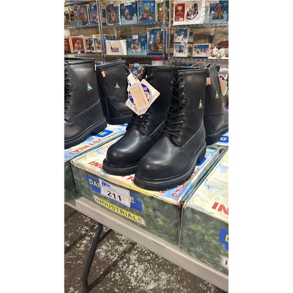 DAFFO MODE INDUSTRIALS DW-121 BLACK 11W STEEL TOE BOOTS