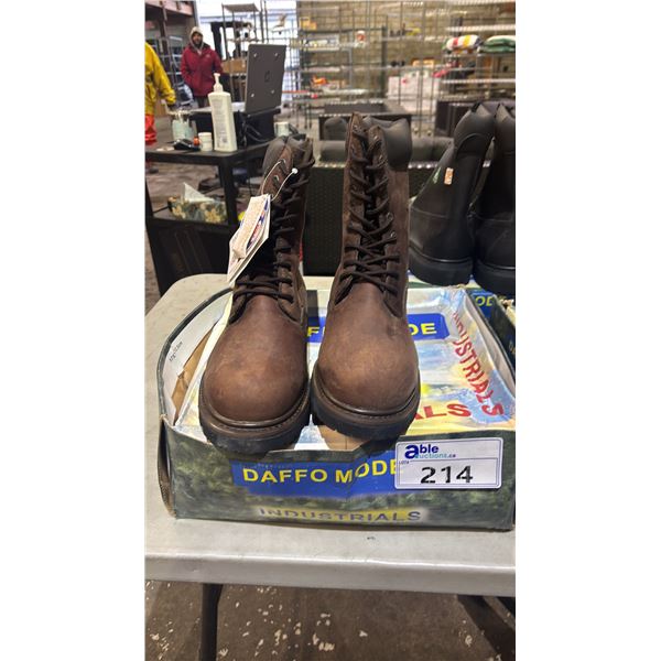 DAFFO MODE INDUSTRIALS DW-908 DARK BROWN 11W STEEL TOE BOOTS