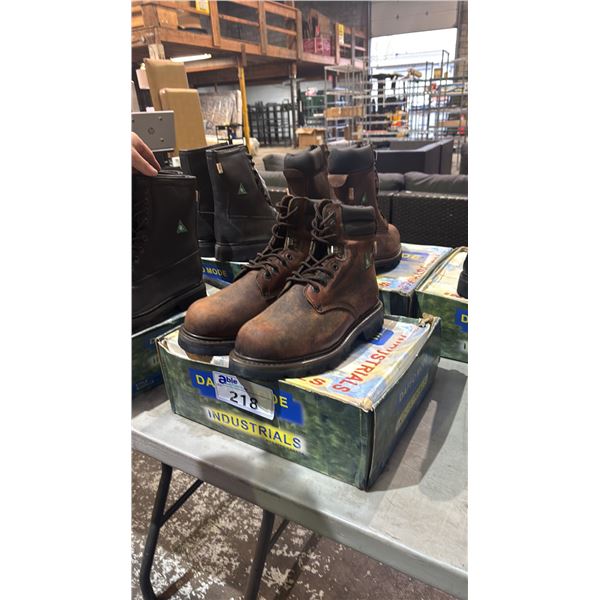 DAFFO MODE INDUSTRIALS DW-991 DARK BROWN 11W STEEL TOE BOOTS