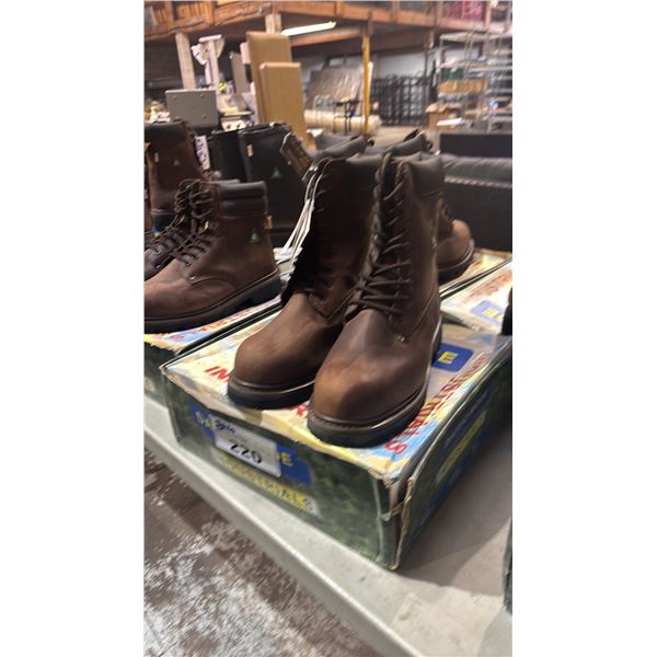 DAFFO MODE INDUSTRIALS DW-908 DARK BROWN 11W STEEL TOE BOOTS