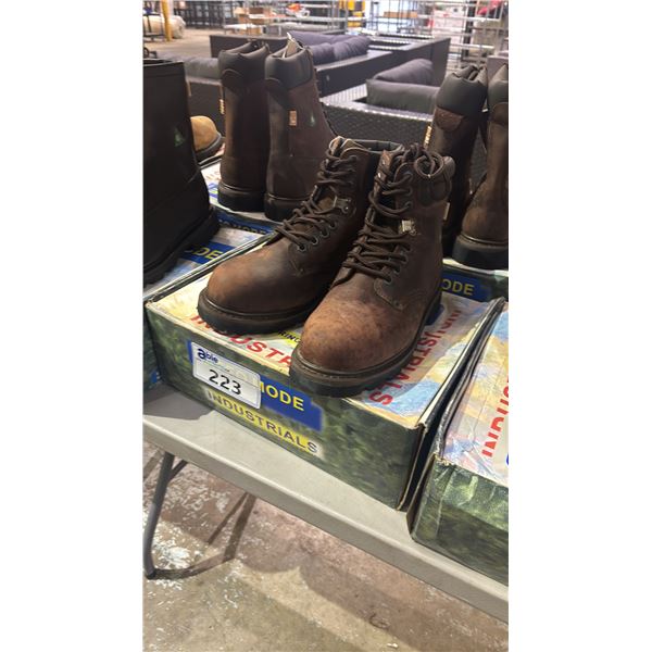 DAFFO MODE INDUSTRIALS DW-991 DARK BROWN 8W STEEL TOE BOOTS