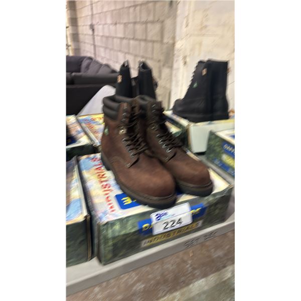 DAFFO MODE INDUSTRIALS DW-991 DARK BROWN 8W STEEL TOE BOOTS