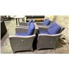 Image 2 : 4 PATIO LOUNGE CHAIRS WITH CUSHIONS