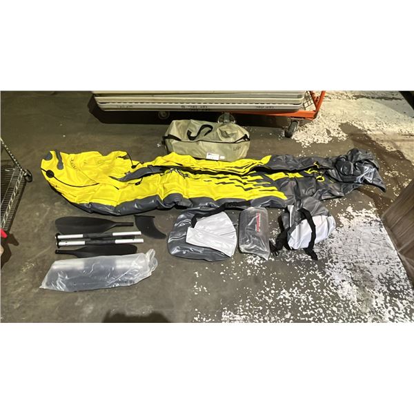 INTEX INFLATABLE KAYAK WITH PADDLES, PUMP & CARRY BAG *INFLATION TESTED*