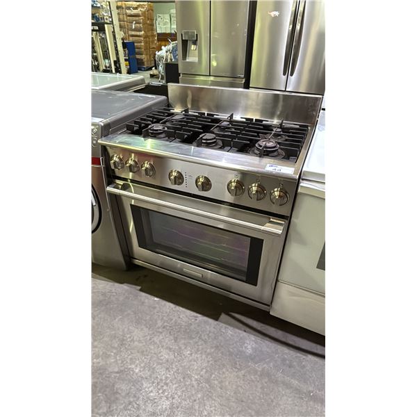 ELECTROLUX ICON 36"W STAINLESS STEEL SLIDE-IN 6 BURNER GAS STOVE