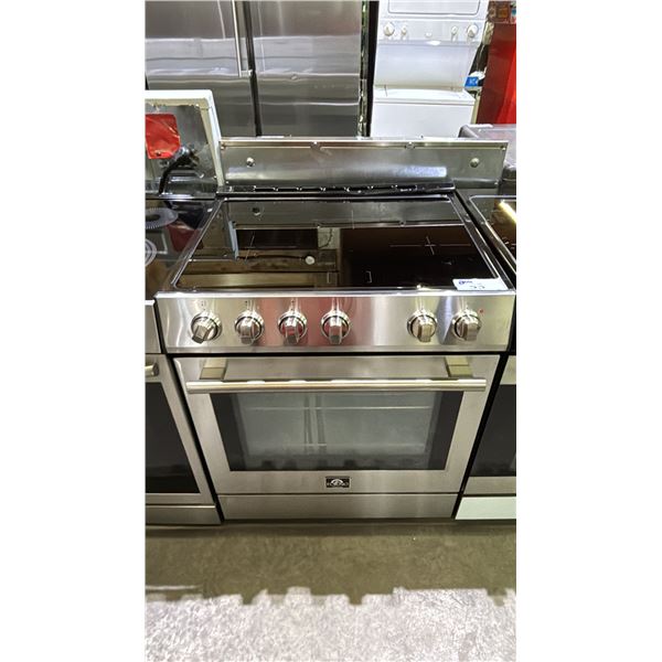 FORNO 30"W STAINLESS STEEL INDUCTION TOP STOVE WITH CONVECTION OVEN