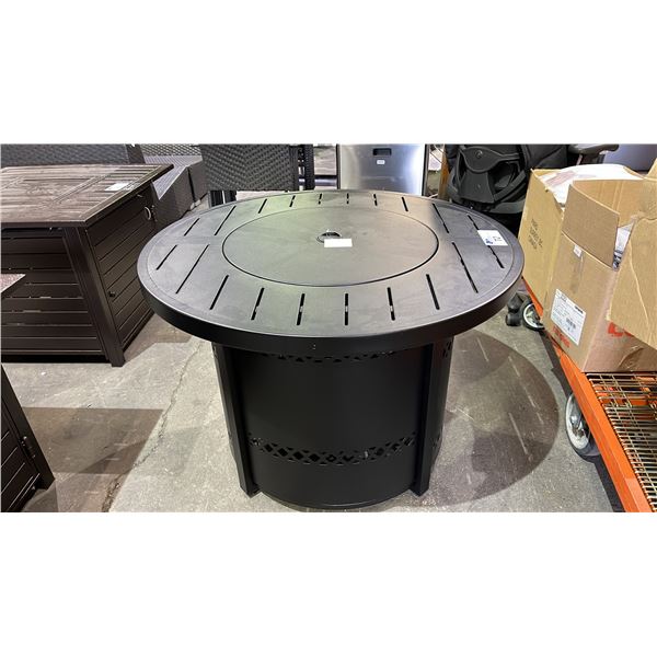 METAL ROUND PATIO PROPANE FIRE PIT 36" X 26"
