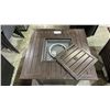 Image 2 : LEGACY HEATING METAL SQUARE PATIO PROPANE FIRE PIT 31" X 31" X 24"