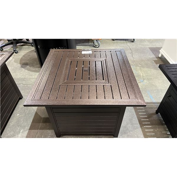 LEGACY HEATING METAL SQUARE PATIO PROPANE FIRE PIT 31" X 31" X 24"