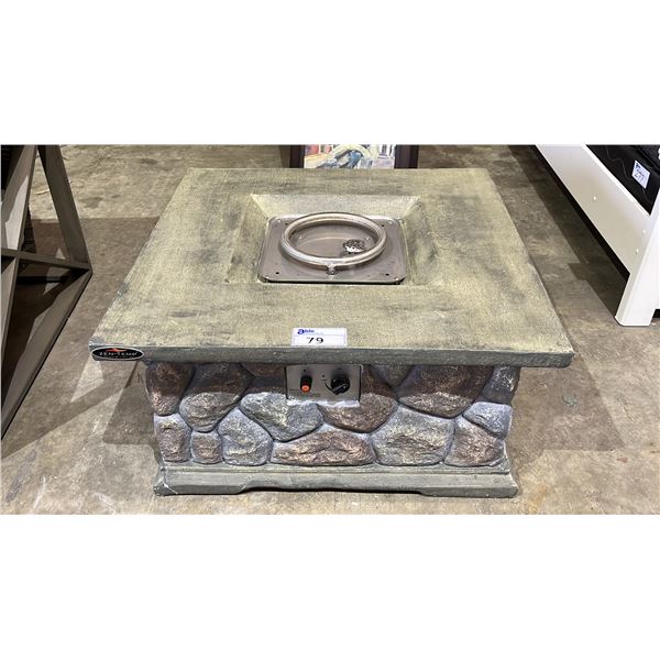 ZEN-TEMP METAL SQUARE PATIO PROPANE FIRE PIT 35" X 35" X 18"