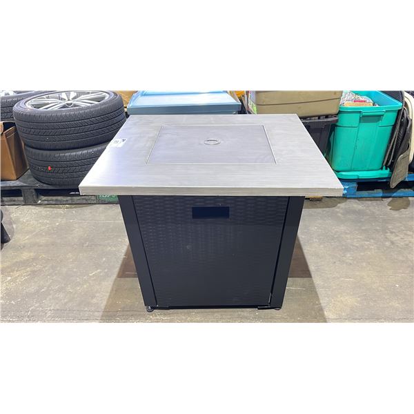 LEGACY HEATING METAL SQUARE PATIO PROPANE FIRE PIT 32" X 32" X 25"