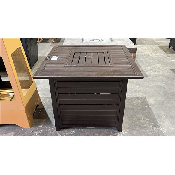 LEGACY HEATING METAL SQUARE PATIO PROPANE FIRE PIT 31" X 31" X 24"