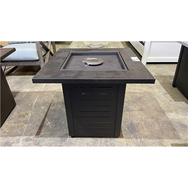 LEGACY HEATING METAL SQUARE PATIO PROPANE FIRE PIT 28" X 28" X 25" (NO COVER)