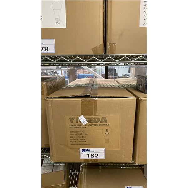 CASE OF 100 YIGEDA A60 50W LED FILAMENT DIMMABLE E26 LIGHTS WARM WHITE