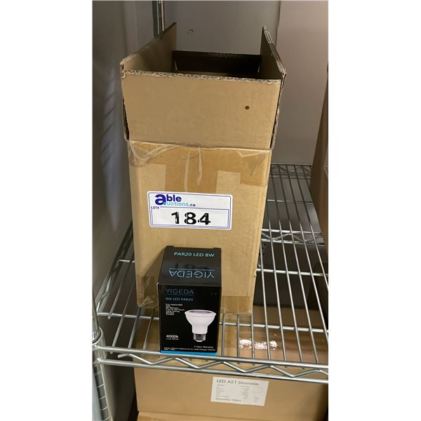 CASE OF 20 YIGEDA LED COB PAR20 DIM LIGHTS 4000K