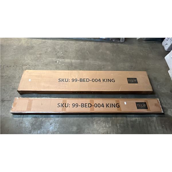 TULIP 99-BED-004-KING BED FRAME WITH 99-BED-004-KING SLATS *2 BOXES TOTAL*