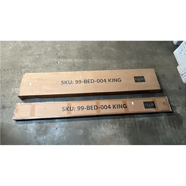 TULIP 99-BED-004-KING BED FRAME WITH 99-BED-004-KING SLATS *2 BOXES TOTAL*