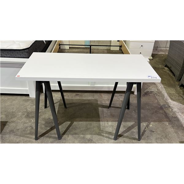 47.25" W X 23.5" D DESK WITH METAL LEGS
