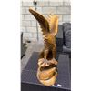 Image 1 : CARVED WOOD FLYING EAGLE APPROX. 29" TALL