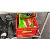Image 3 : PLASTIC STORAGE BINS & 4 ASSORTED PAIRS OF MEN'S SIZE 12 BOOTS & SHOES