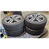 Image 3 : SET OF 4 ALUMINUM RIMMED KIA TIRES: FIRESTONE ALL SEASON 235/45R18 94H M+S