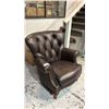 Image 1 : LEATHER TUFTED LOUNGE CHAIR