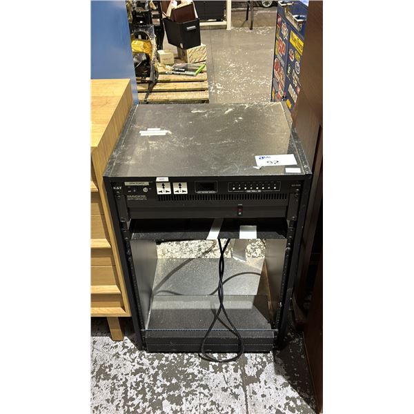 POWER SUPPLY CABINET WITH MACKIE 220 WATT POWER SUPPLY & K&T AC-208 POWER SUPPLY