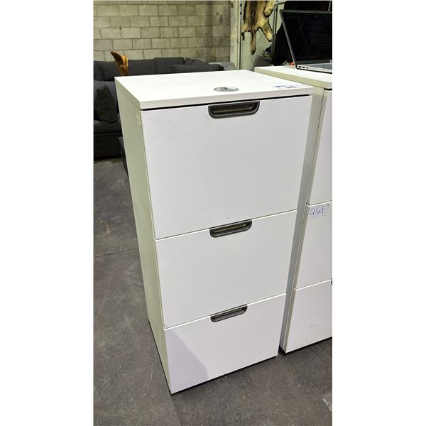 WOOD 3-DRAWER CODE LOCK FILE CABINET 20" X 18" X 47"