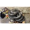 Image 1 : PALLET OF ASSORTED MOTORCYCLE WHEELS & RIMS *MUST TAKE ALL ON PALLET*