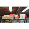 Image 1 : SHELF OF ASSORTED PLASTIC TOTES WITH LIDS