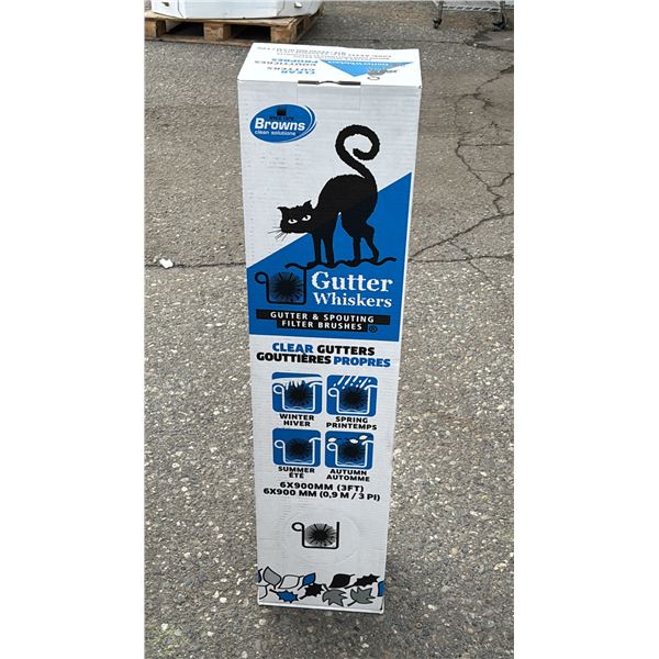 BOX OF GUTTER WHISKERS GUTTER & SPOUTING BRUSHES