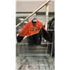Image 1 : HARLEY DAVIDSON RACING ORANGE & BLACK LEATHER JACKET - SIZE UNKNOWN