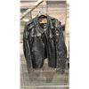 Image 1 : HARLEY DAVISON BLACK LEATHER JACKET - SIZE 3XL