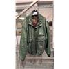 Image 1 : DANIER SPORT GREEN LEATHER JACKET - SIZE XL