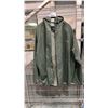 Image 1 : RAINSKINS DOUBLE REINFORCED GREEN PVC/POLYESTER RAIN COAT - SIZE XL