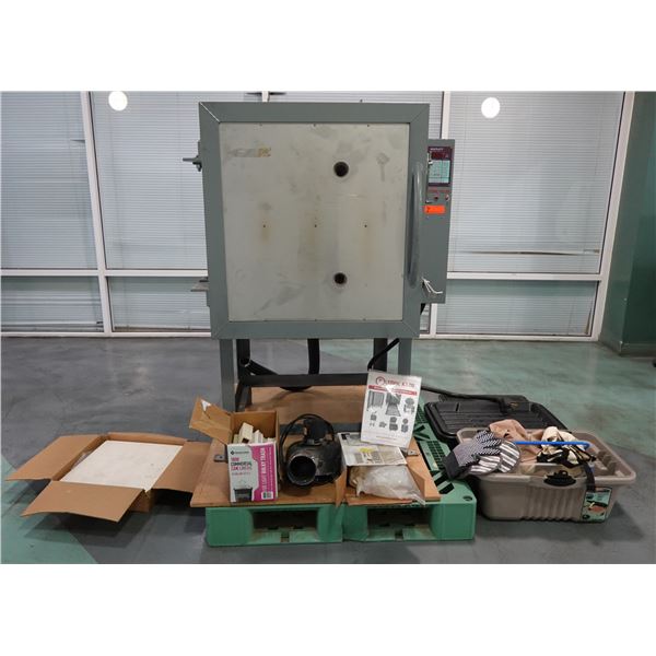 Olympic FL4.5E Electric Kiln w/ Bartlett Instrument Co. V6-CF Controller, Manual, Accessories, etc