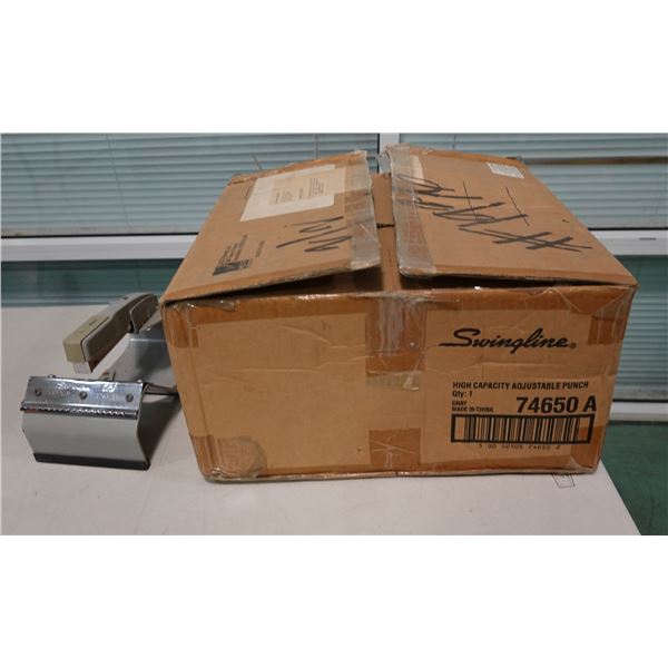Swingline 615 Saddle Stapler & High-Capacity Adjustable Punch