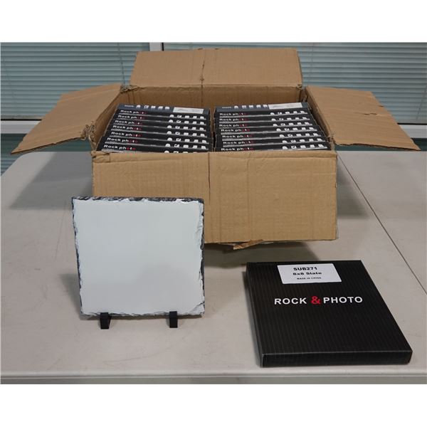 Qty 16 Rock & Photo SUB271 8x8 Slates, Sublimation Blank