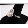 Image 3 : Sterling Silver Size 8 Pearl Like Ring