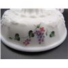 Image 4 : Vintage Fenton "Forget me Nots" Hand Painted and Signed Covered Dish (2 Pieces)