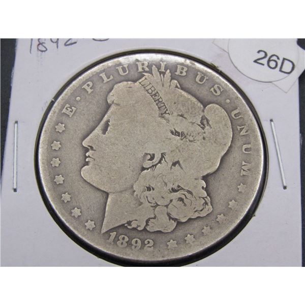 1892-O Morgan Silver Dollar, Tough Date