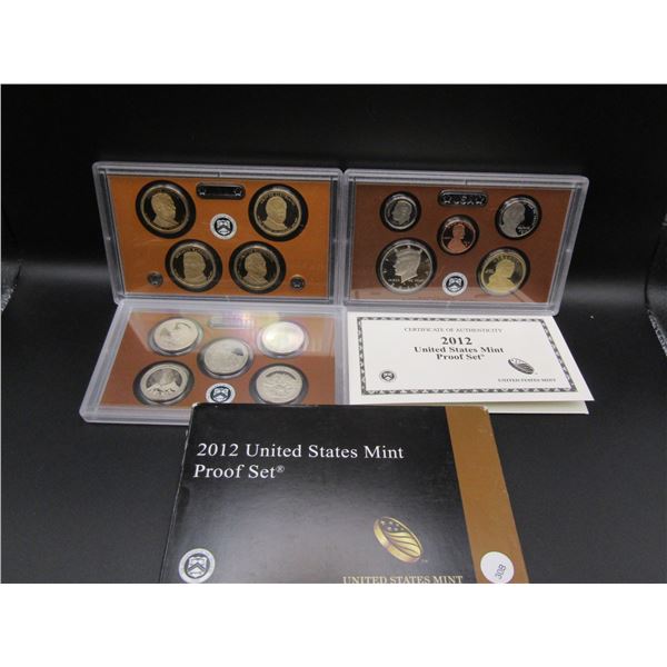 KEY DATE 2012-S US Mint Proof Set. Contains 14 Coins; Reg. Coinage, Presidential Dollars, National P