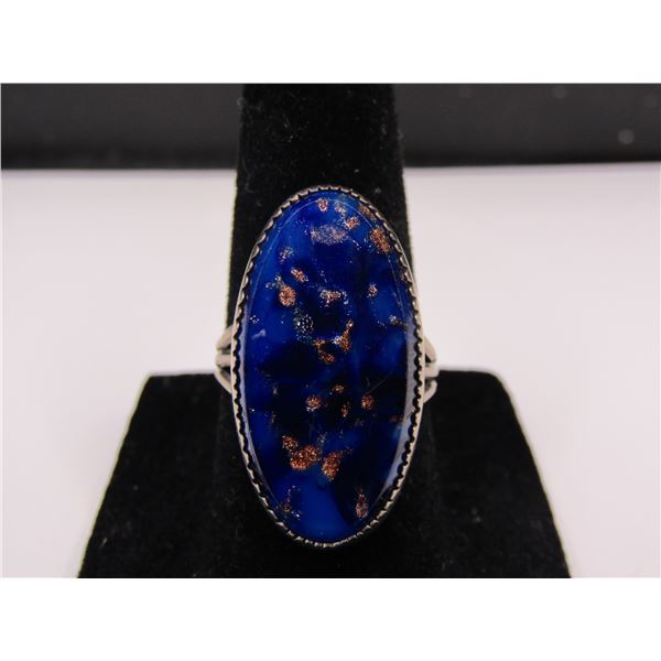 Sterling Silver Size 7.5 Lapis Lazuli Ring
