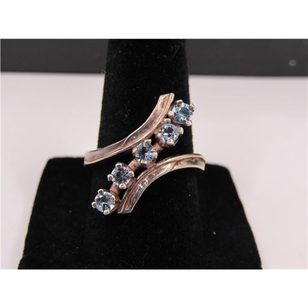 Size 6.5 Sterling Silver Blue Topaz Ring