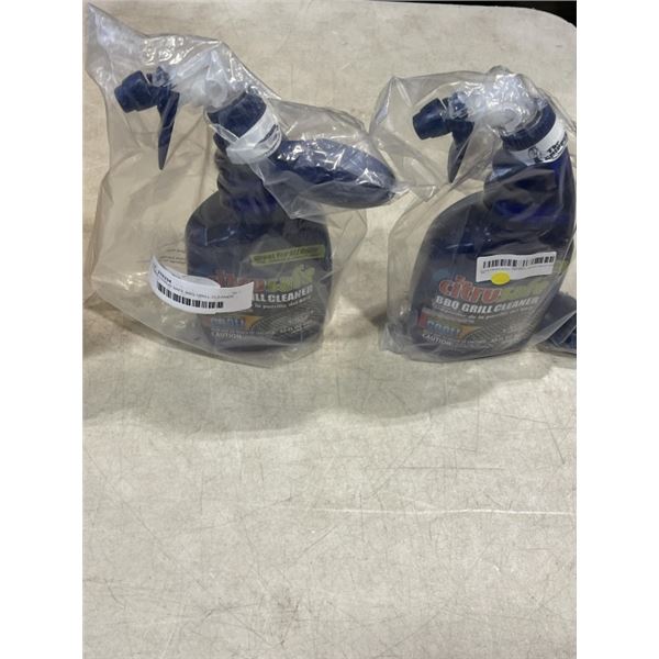 2 NEW CITRUS SAFE BBQ GRILL CLEANER SPRAY BOTTLES, 680ML EACH