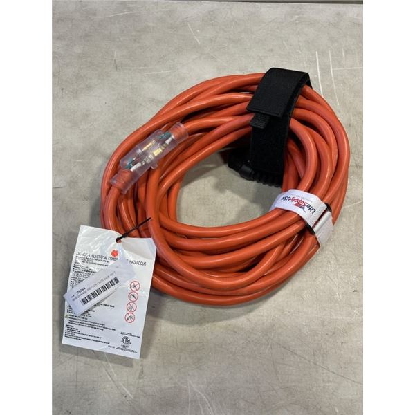 NEW ORANGE INDOOR OUTDOOR 50FT HEAVY DUTY LIGHTED EXTENSION CORD, 10AWG, 3 WIRE